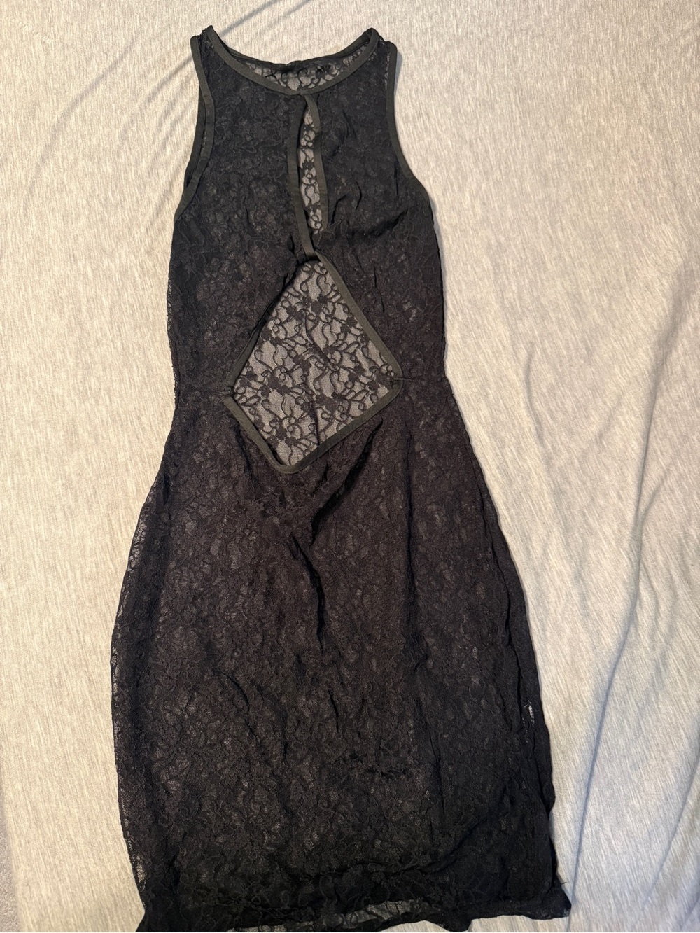 Black Lace Sheath Nightdress - Brand Unknown